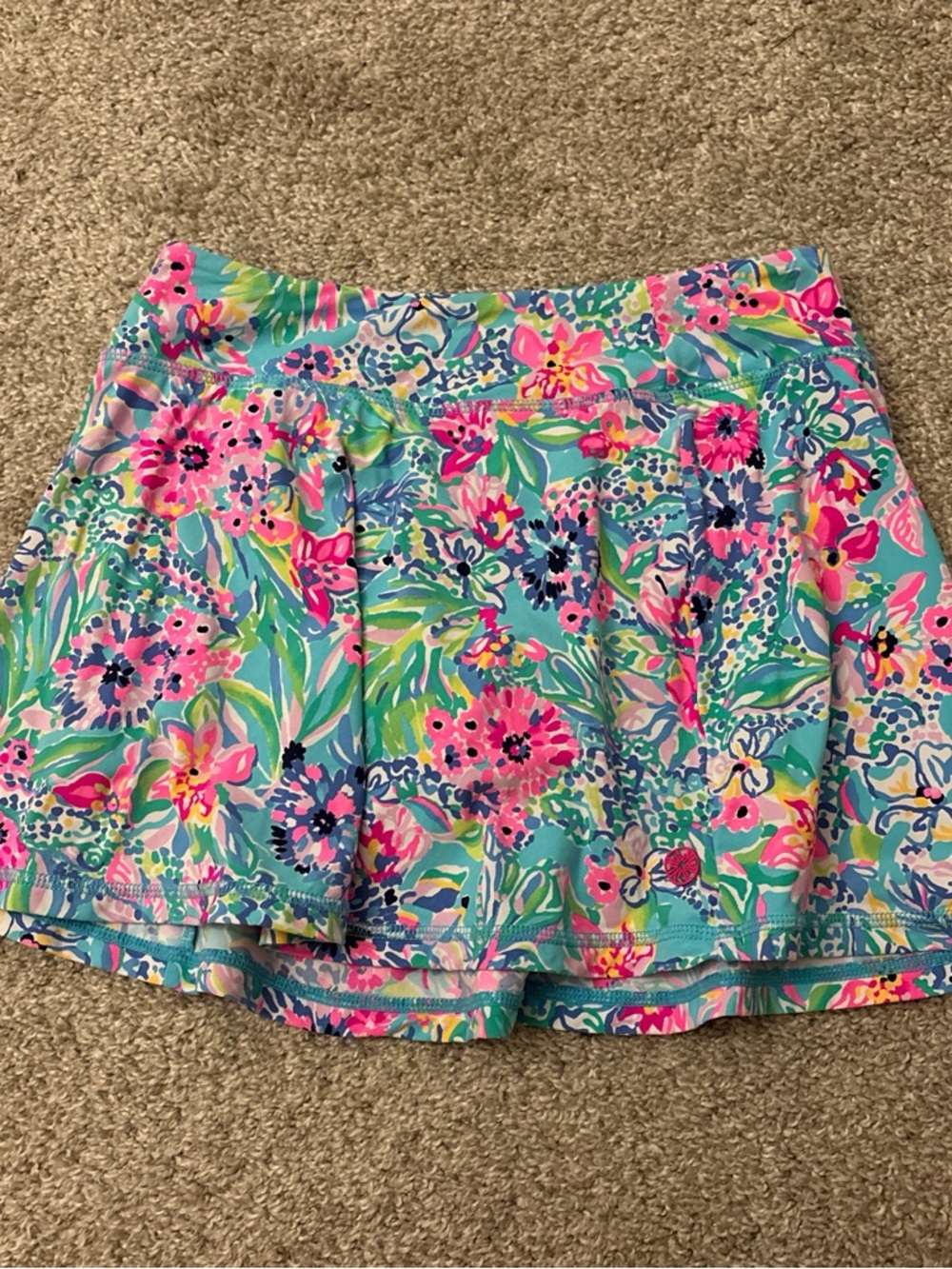Lilly Pulitzer Floral Skort - Pink & Turquoise